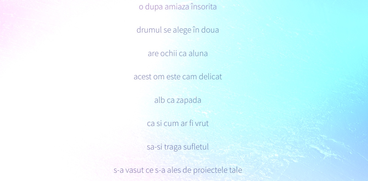 Poésie polyglotte romane / Roumain